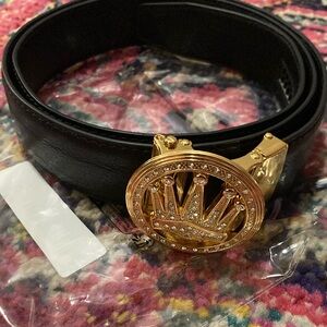 King belt black and gold